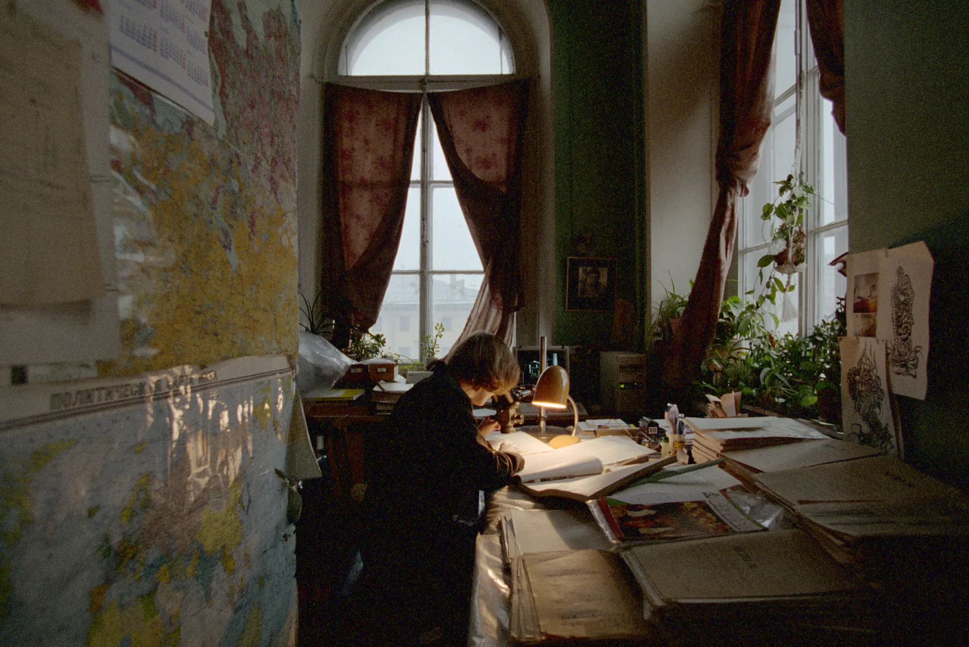 Scientists working in the Vavilov Institute of Plant Industry which researches vegetal genetics and seed conservation.