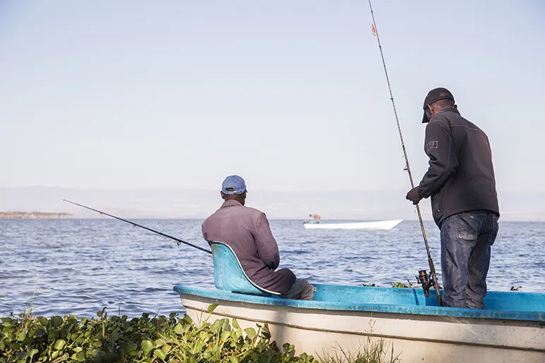Fishermen in a boat