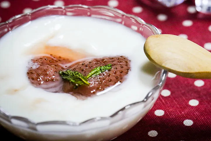 A bowl of Nai lao, also called “imperial yoghurt”